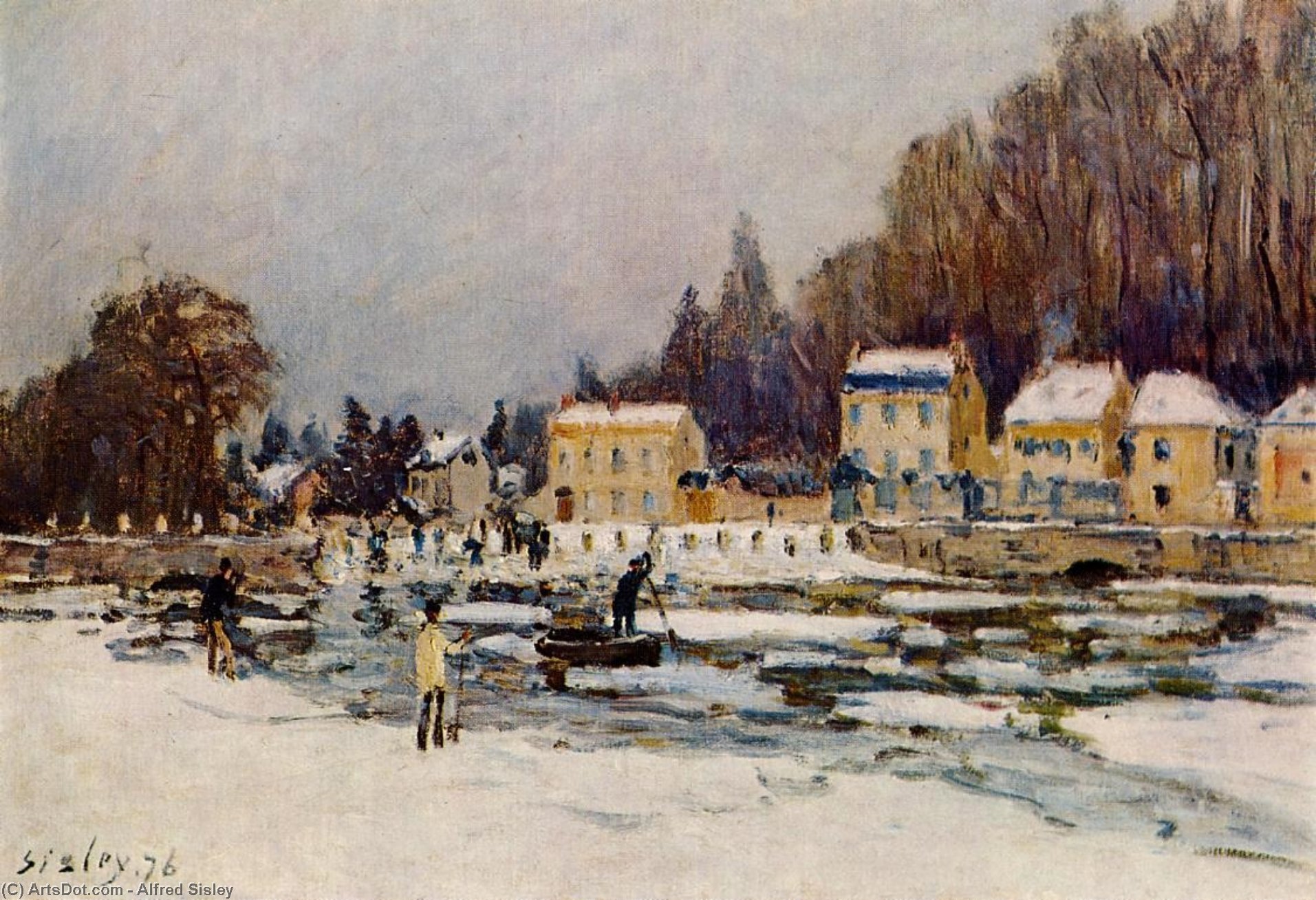The Blocked Seine At Port Marly — Alfred Sisley