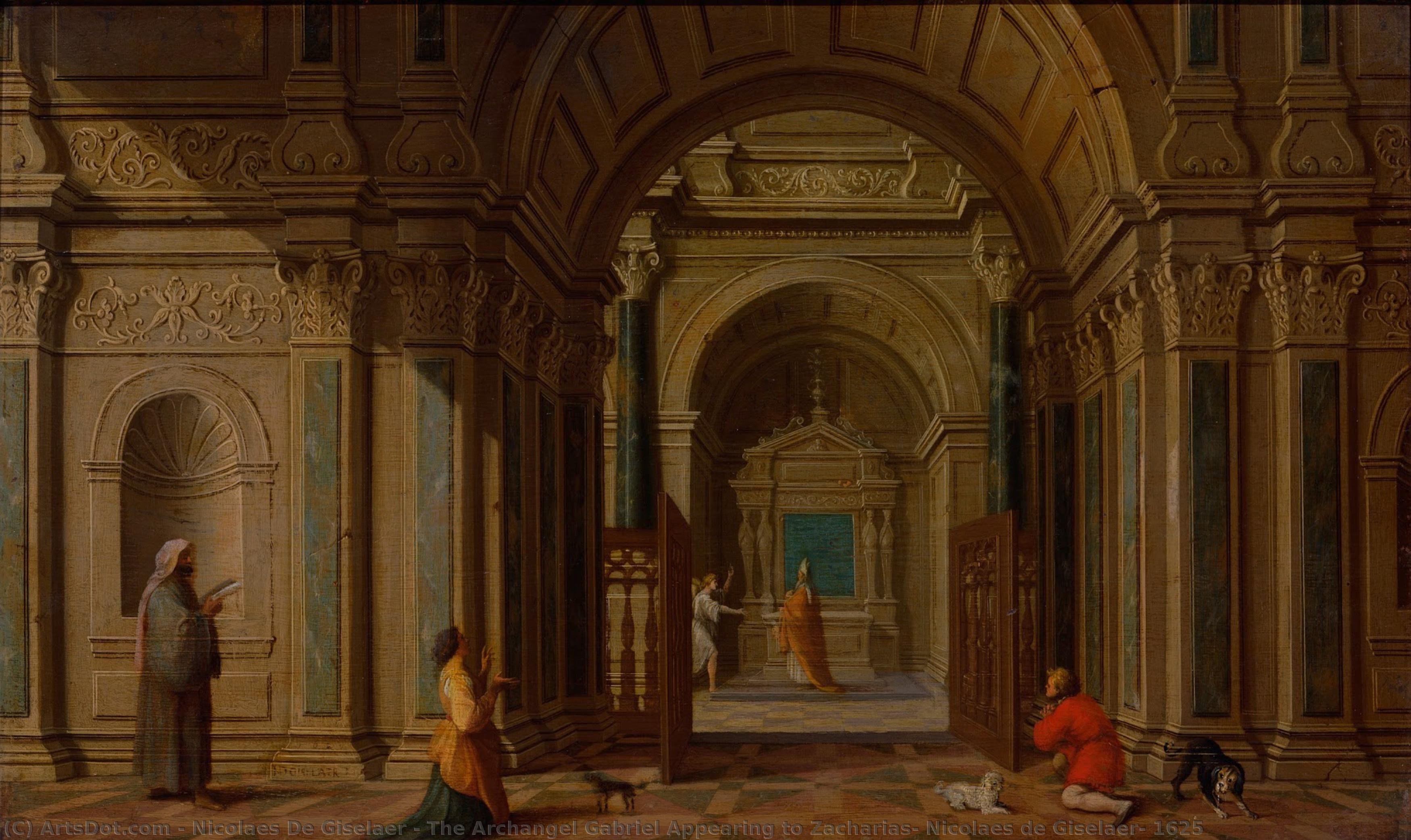 The Archangel Gabriel Appearing To Zacharias, Nicolaes De Giselaer, 1625 — Nicolaes De Geijselers, Nicolaes De Geyselers, Nicolaas De Gijselaer, Nicolaas De Gijzelaer, Nicolaes De Gyselaer, Nicolaas De Gyzelaer, Nicolaes De G