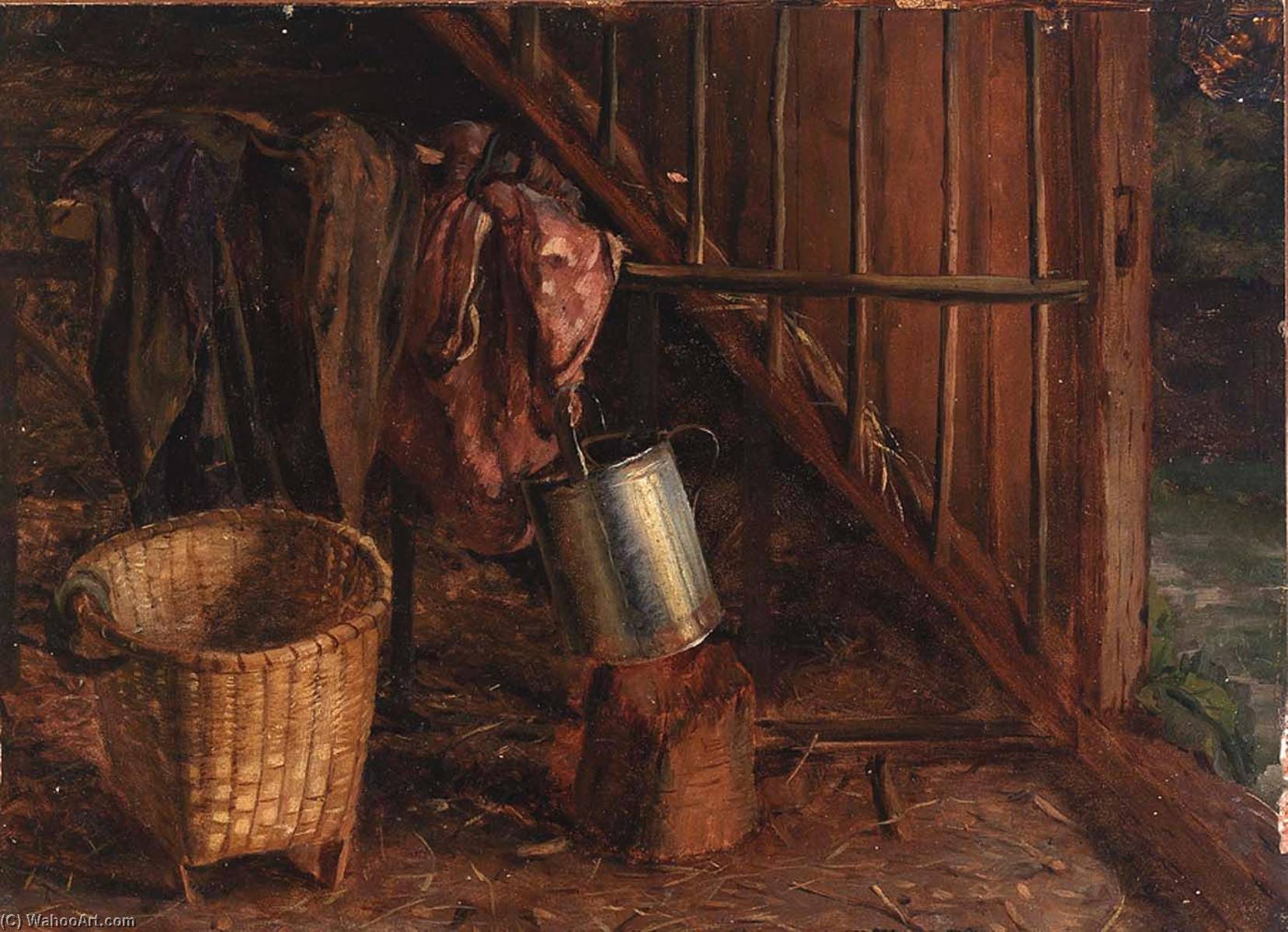 Interior Of A Stable — Eliphalet Frazer Andrews