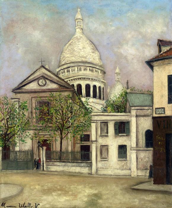 St. Peter's Church And The Dome Of Sacre-coeur — Maurice Utrillo
