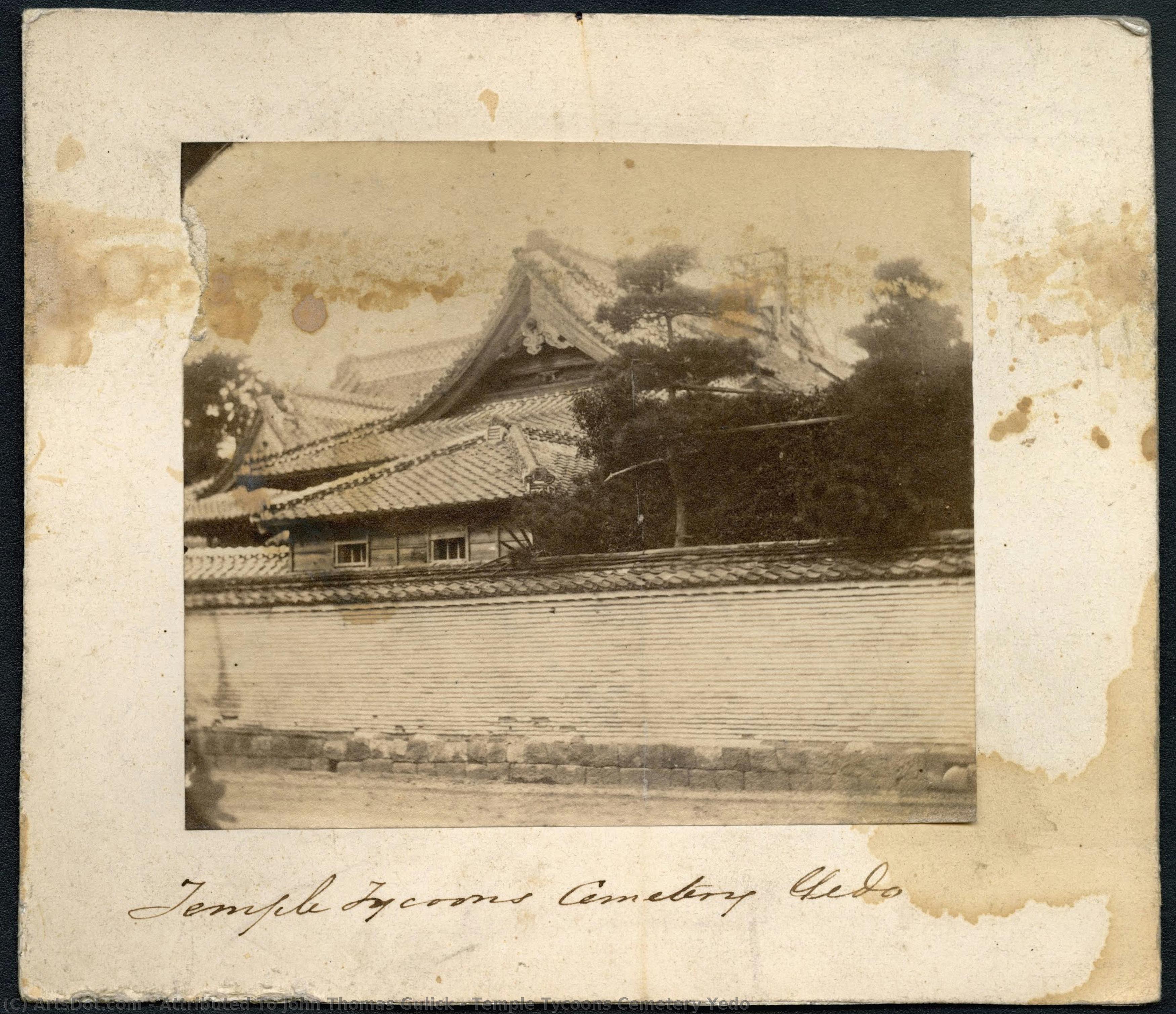 Temple Tycoons Cemetery Yedo — Attributed To John Thomas Gulick