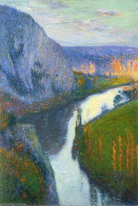 Vue Sur Le Lot De Saint Cirq Lapopie — Henri Jean Guillaume Martin