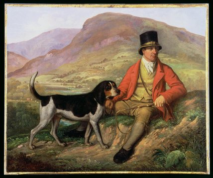Portrait Of John Peel With One Of His Hounds — Ramsay Richard Reinagle