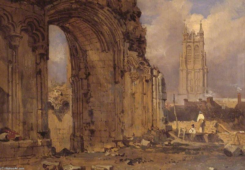 The Chapel Of St Joseph Of Arimathea, Glastonbury, From The South-east — Samuel Prout