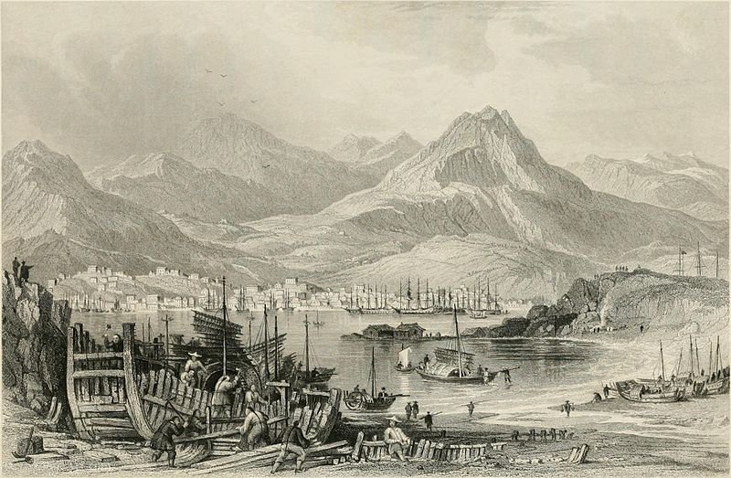 Hong-kong, From Kow-loon — Thomas Allom