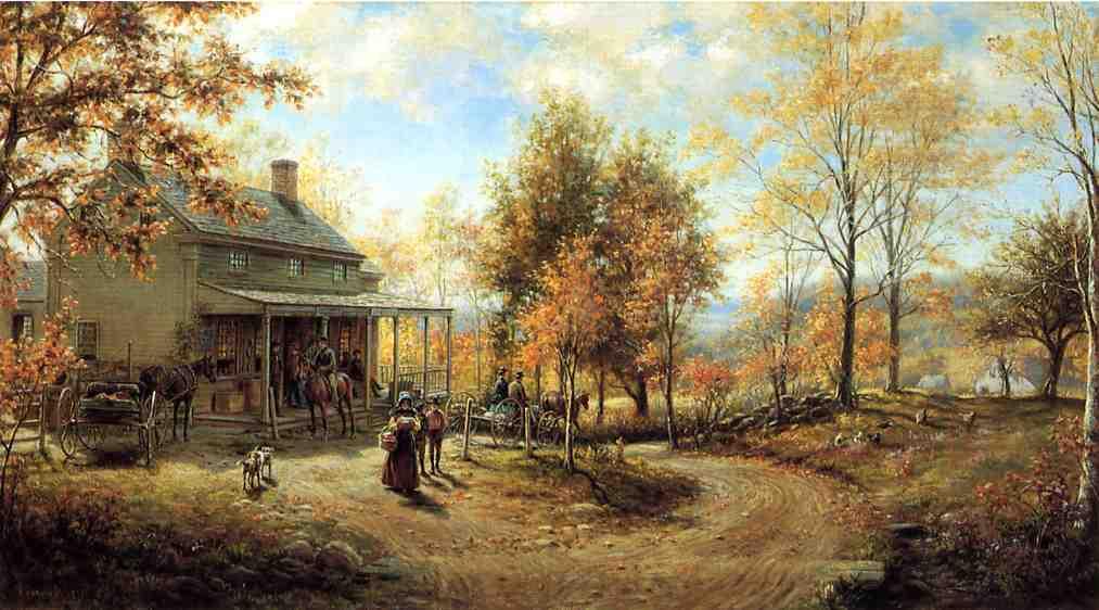 An October Day (also Known As Cragsmoor Post Office) — Edward Lamson Henry