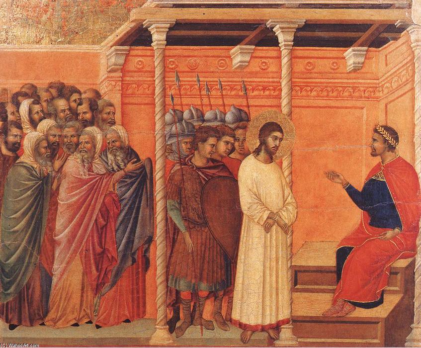 Christ Before Pilate Again — Duccio Di Buoninsegna