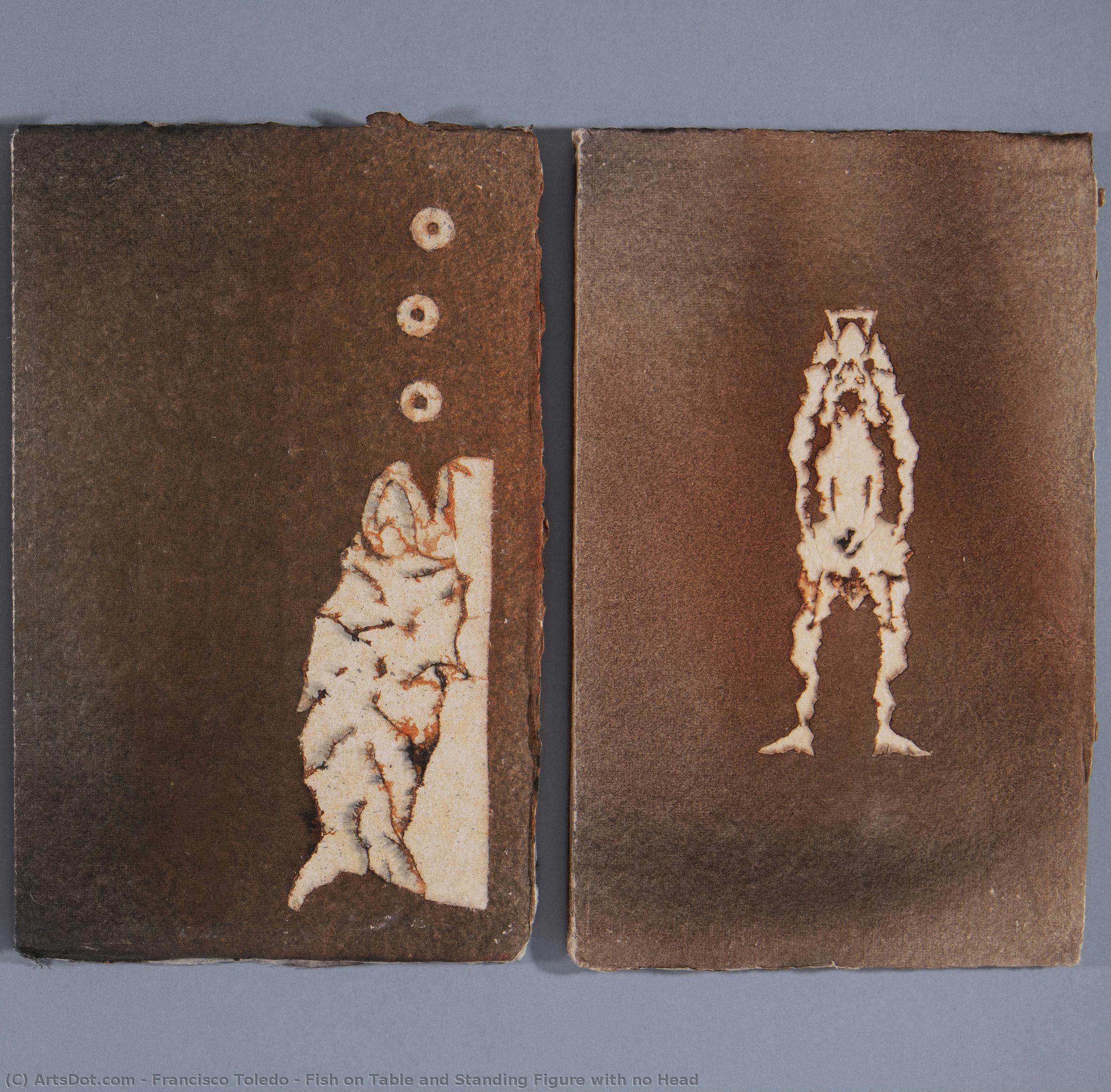 Fish On Table And Standing Figure With No Head — フランシスコ・トリード
