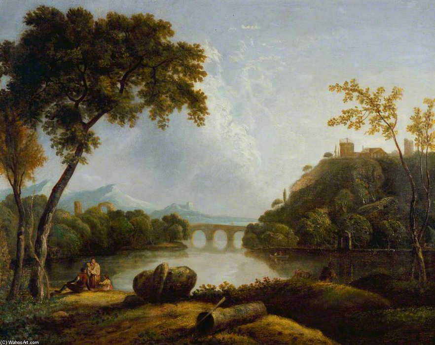 Woody Landscape By A Lake — Ramsay Richard Reinagle