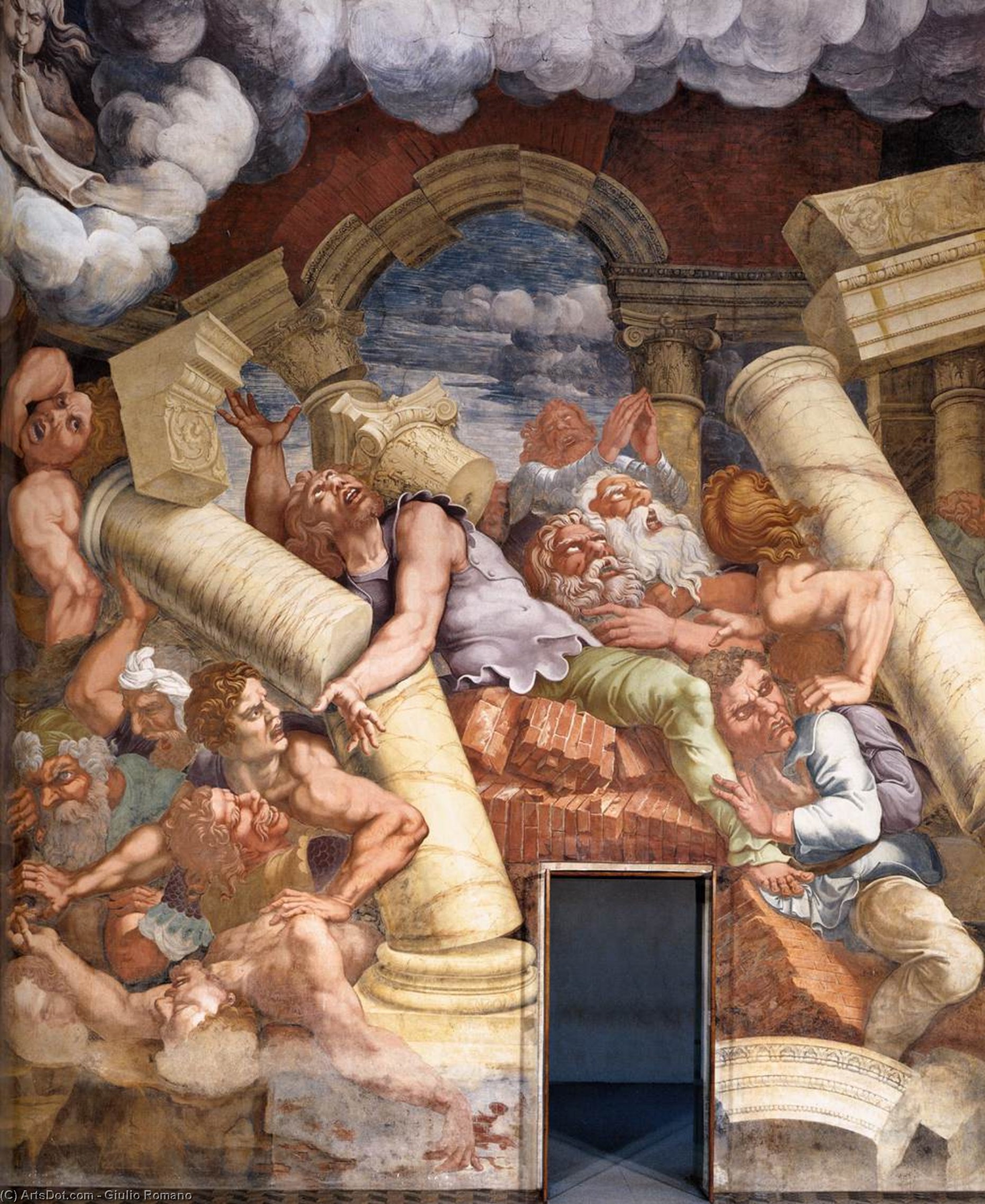 Fresco On The North Wall (detail) — Giulio Romano