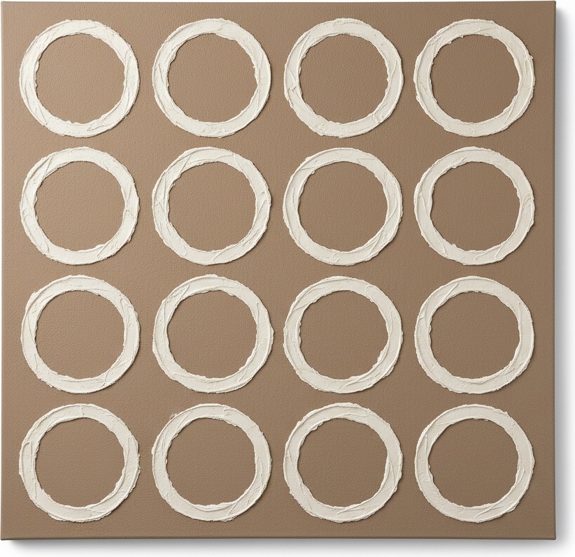 Rhythmic Resonance In Taupe: A Monolithic Study Of Textured Geometric Serenity — Laurent Vionnet