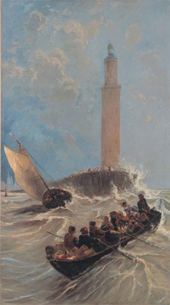 La Normandie Légendaire La Manche, Entrée Au Port — Paul Huet