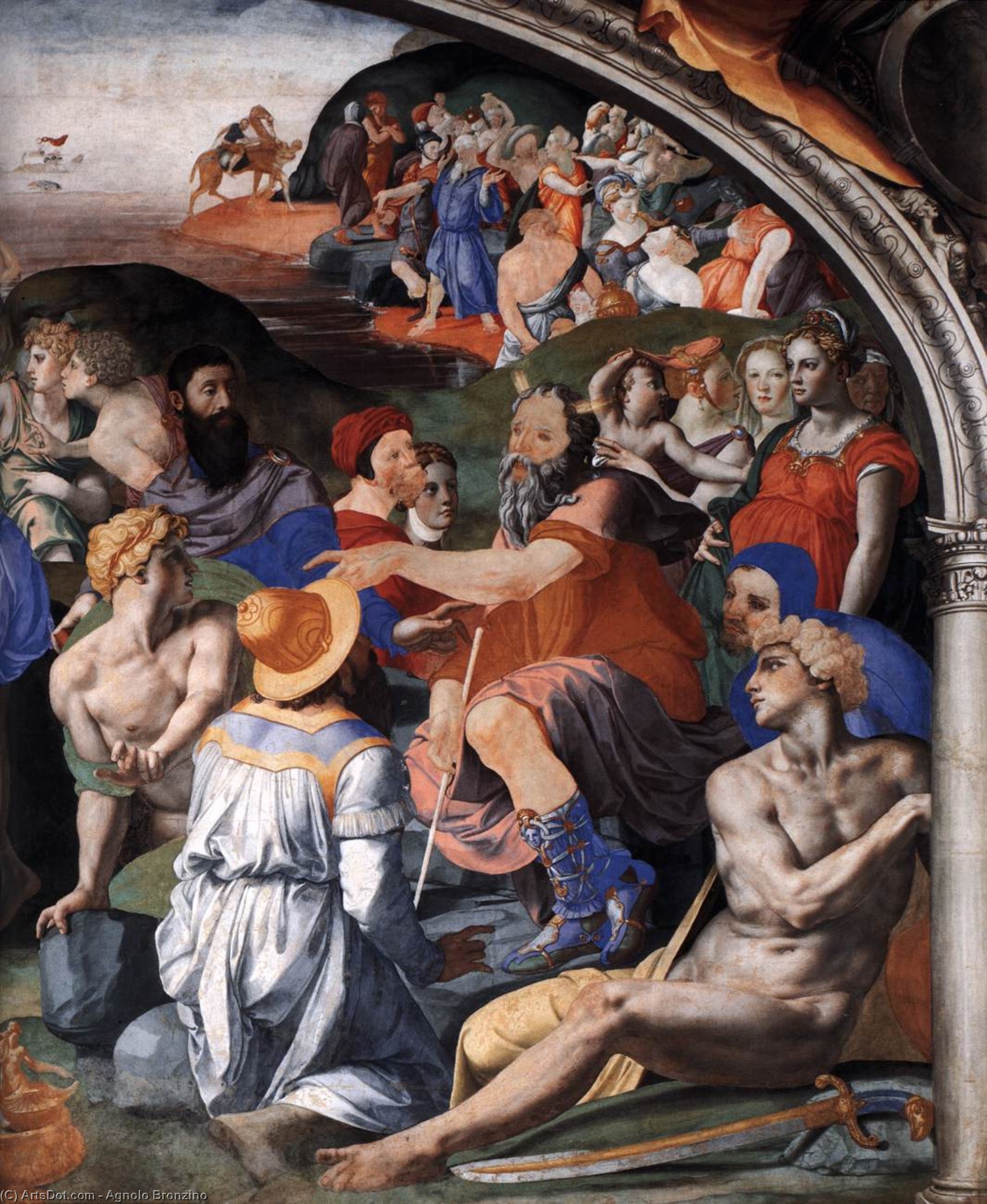 Crossing Of The Red Sea (detail) — Agnolo Bronzino