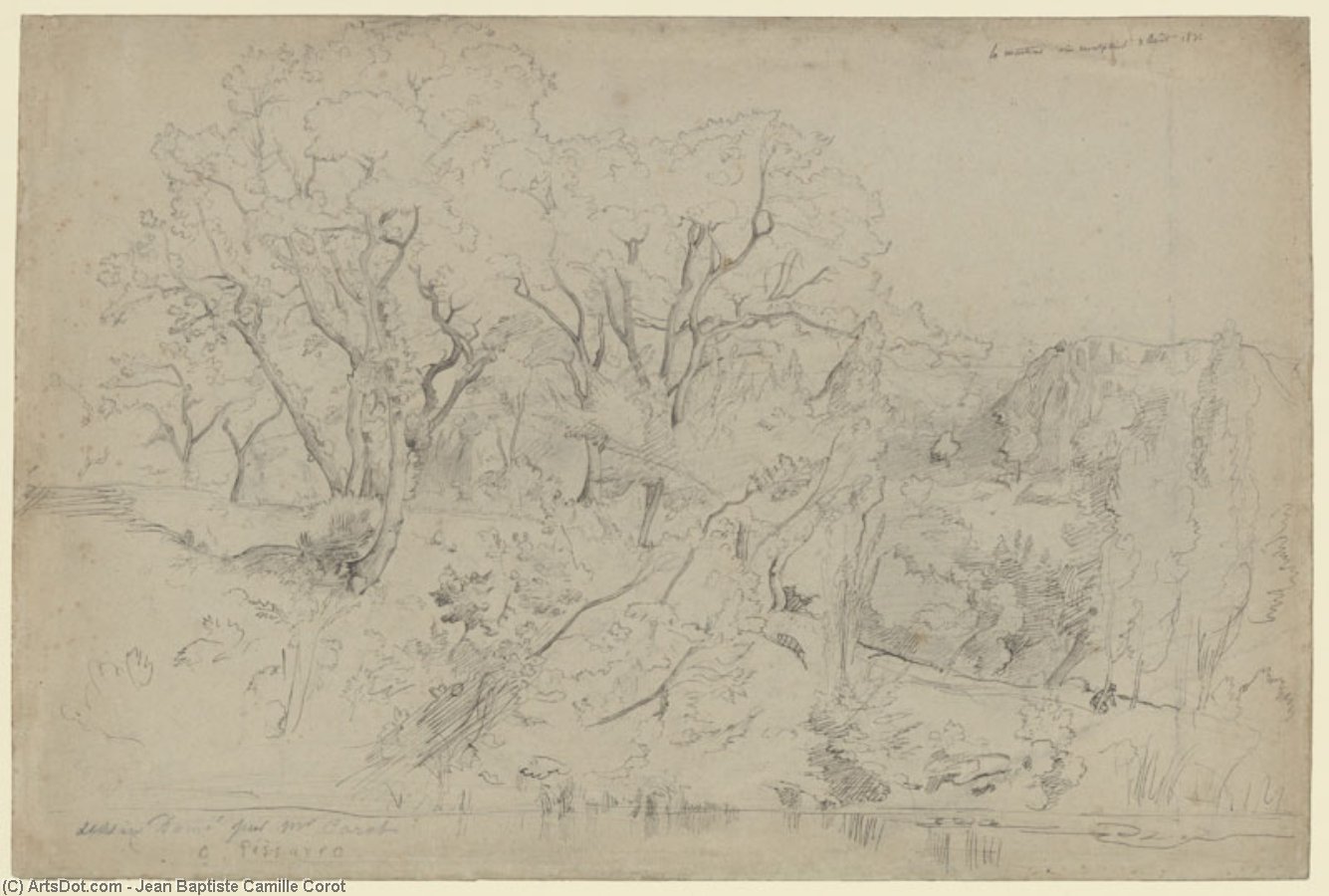 Le Martinet Near Montpellier — Jean-baptiste-camille Corot