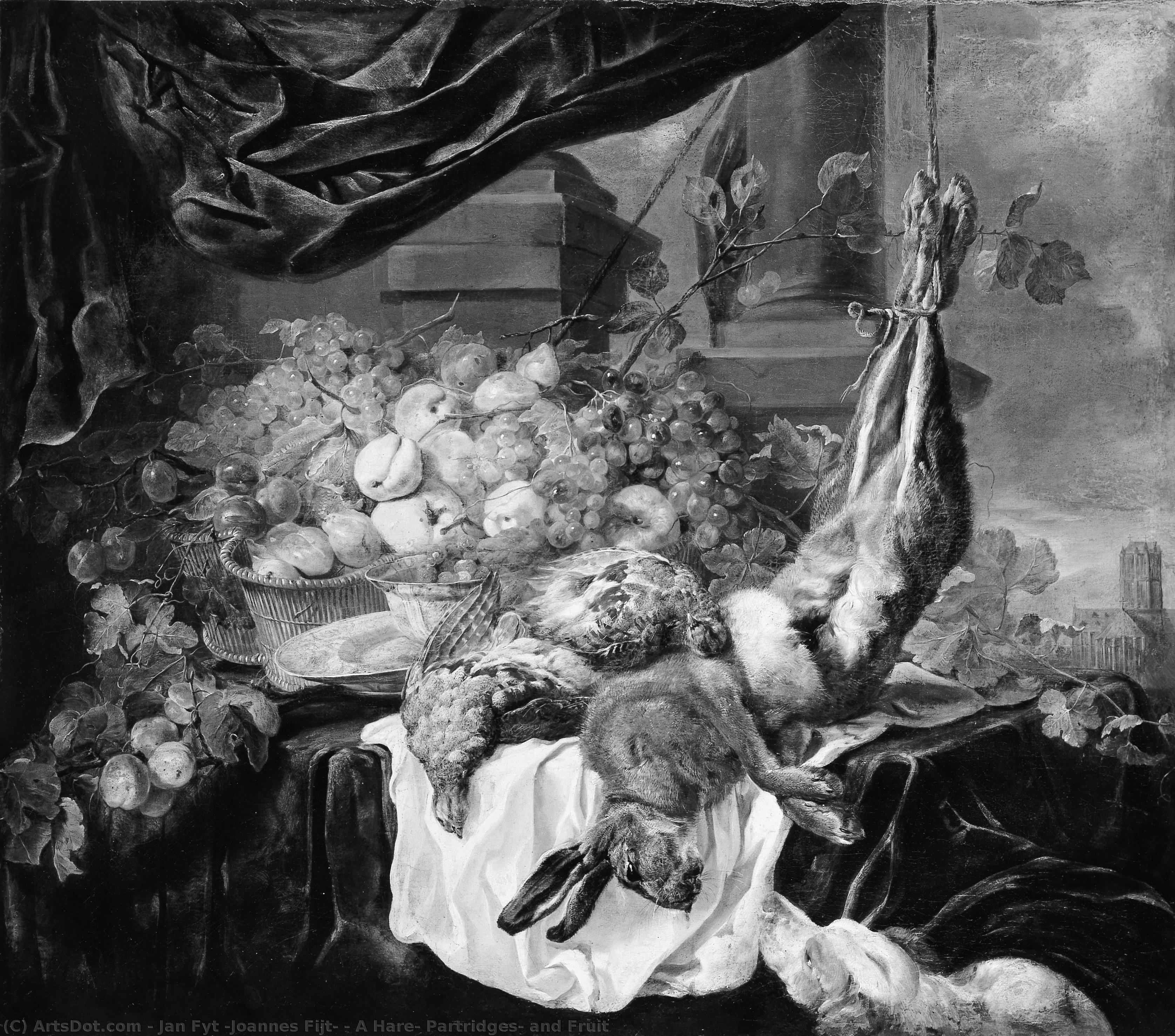 A Hare, Partridges, And Fruit — Jan Fyt (joannes Fijt)