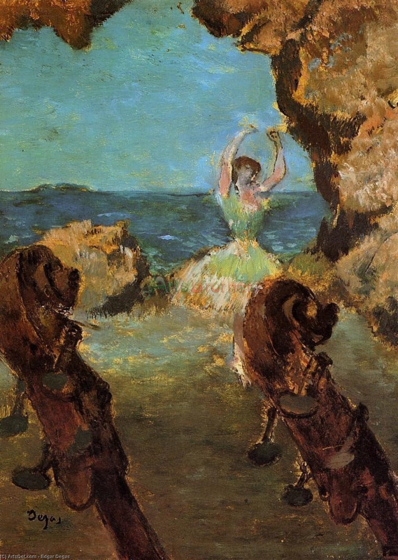 Bailarina En El Escenario — Hilaire-germain-edgar Degas