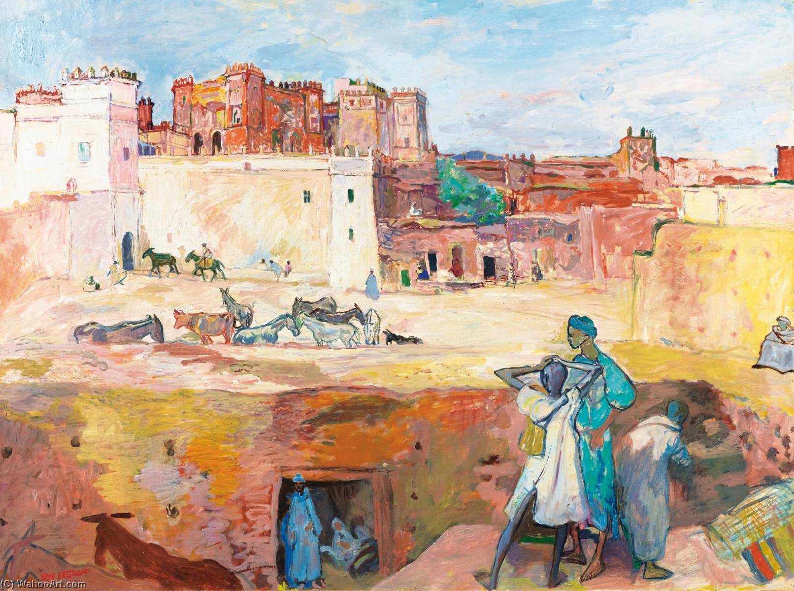 Kasbah À Animiter — Edouard Léon Louis Legrand
