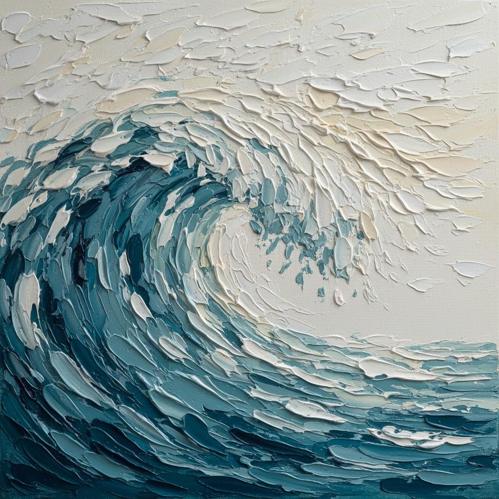 Ephemeral Surge In Deep Navy: A Monumental Study Of Sculptural Oceanic Motion — David Moreau