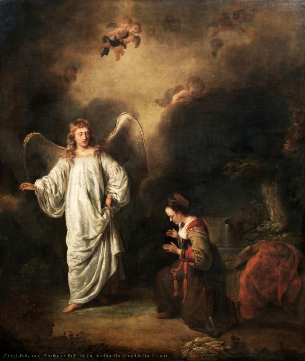 Hagar Meeting The Angel In The Desert — Ferdinand Bol