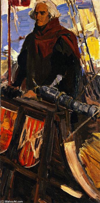 Study For The Departure Of Christopher Columbus From The Port Of Palos On The 3 August, 1492 — Joaquín Sorolla Y Bastida