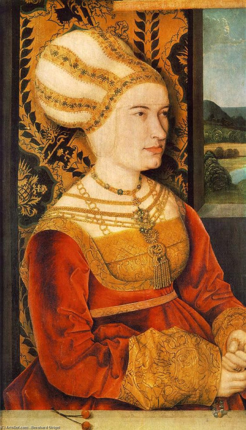 Portrait Of Sybilla Von Freyberg (born Gossenbrot) — Bernhard Strigel