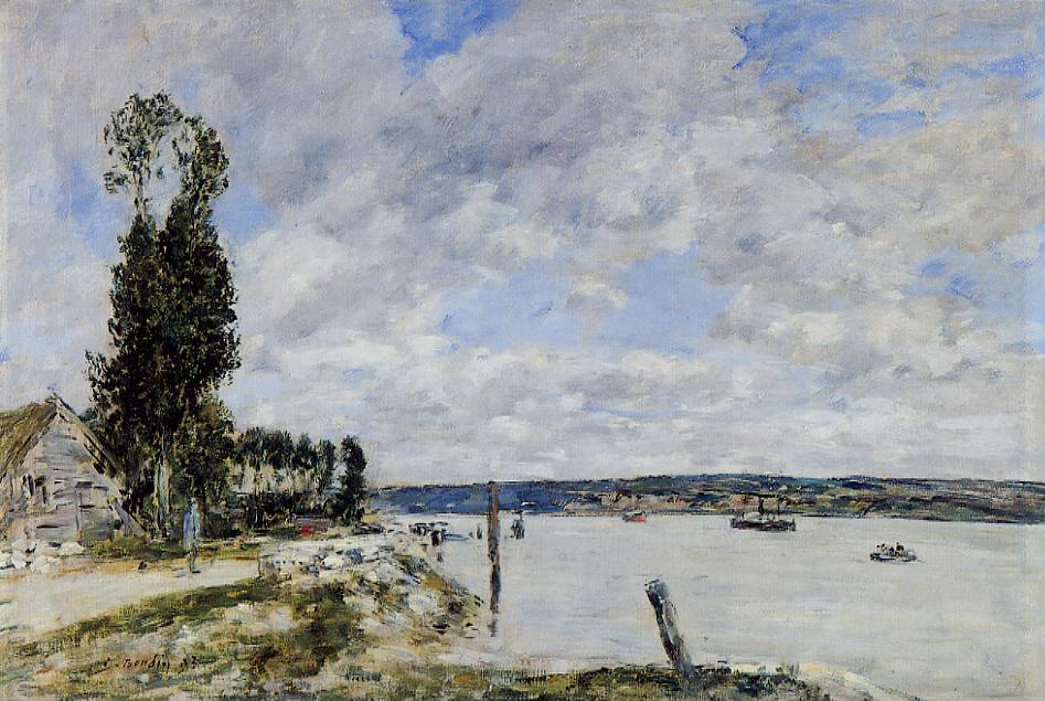 Quillebeuf Surroundings, Tray Of Mailleraye — Eugène Louis Boudin