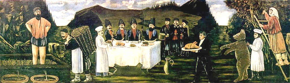 Razzle-dazzle During The Grape Harvest — Niko Pirosmani
