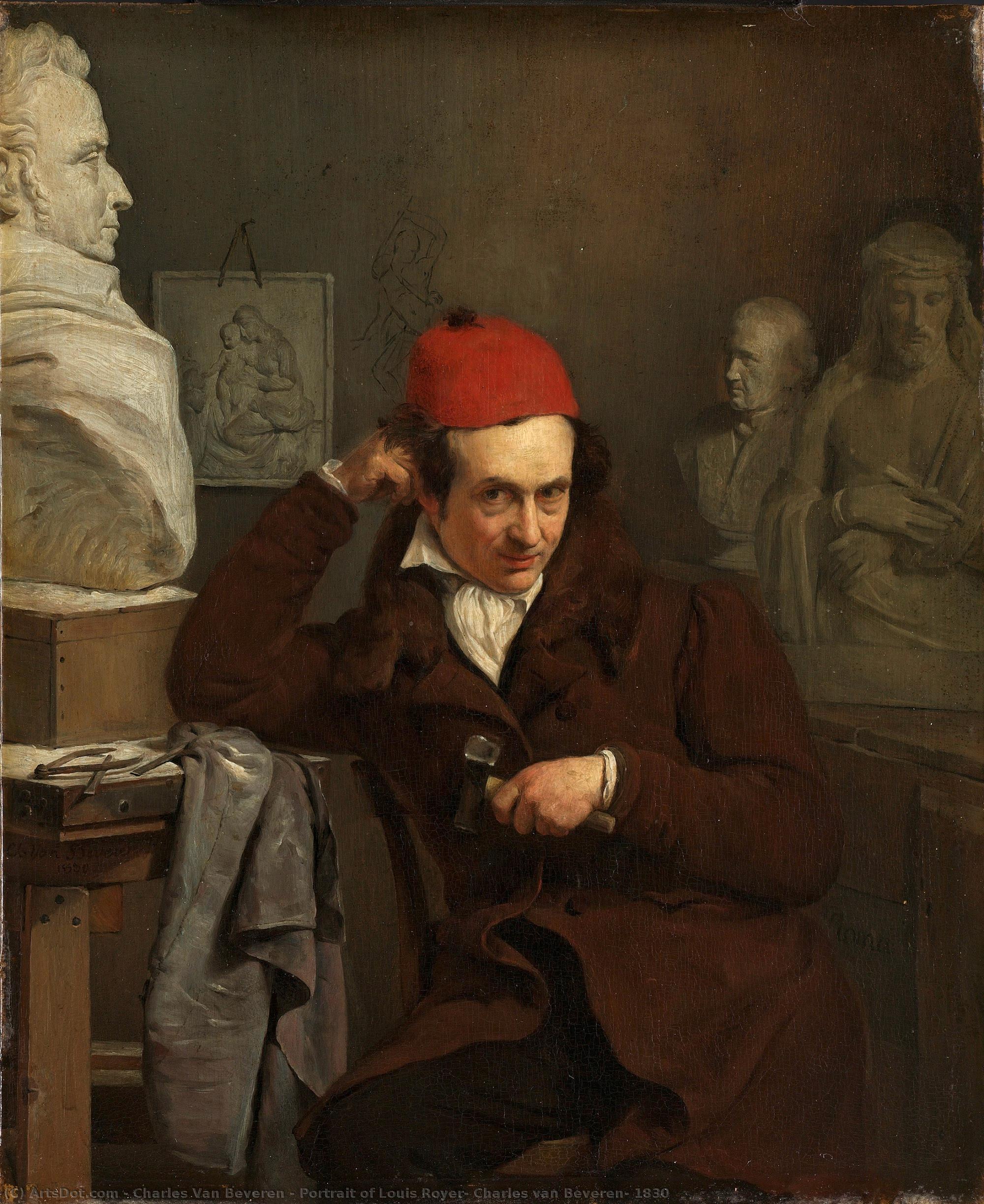 Portrait Of Louis Royer, Charles Van Beveren, 1830 — Charles Van Beveren