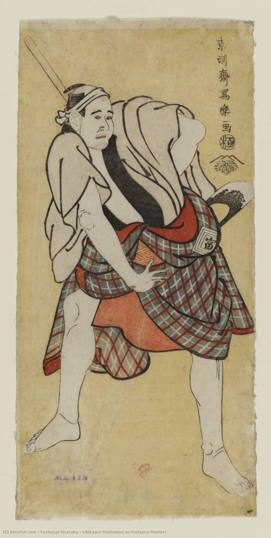 Ichikawa Tomiemon As Inokuma Monbei — Toshusai Sharaku