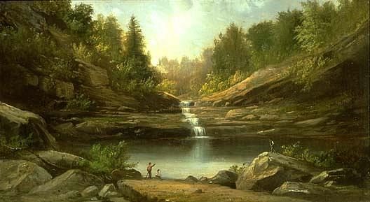 Romantic Landscape, (painting) — Robert Seldon Duncanson