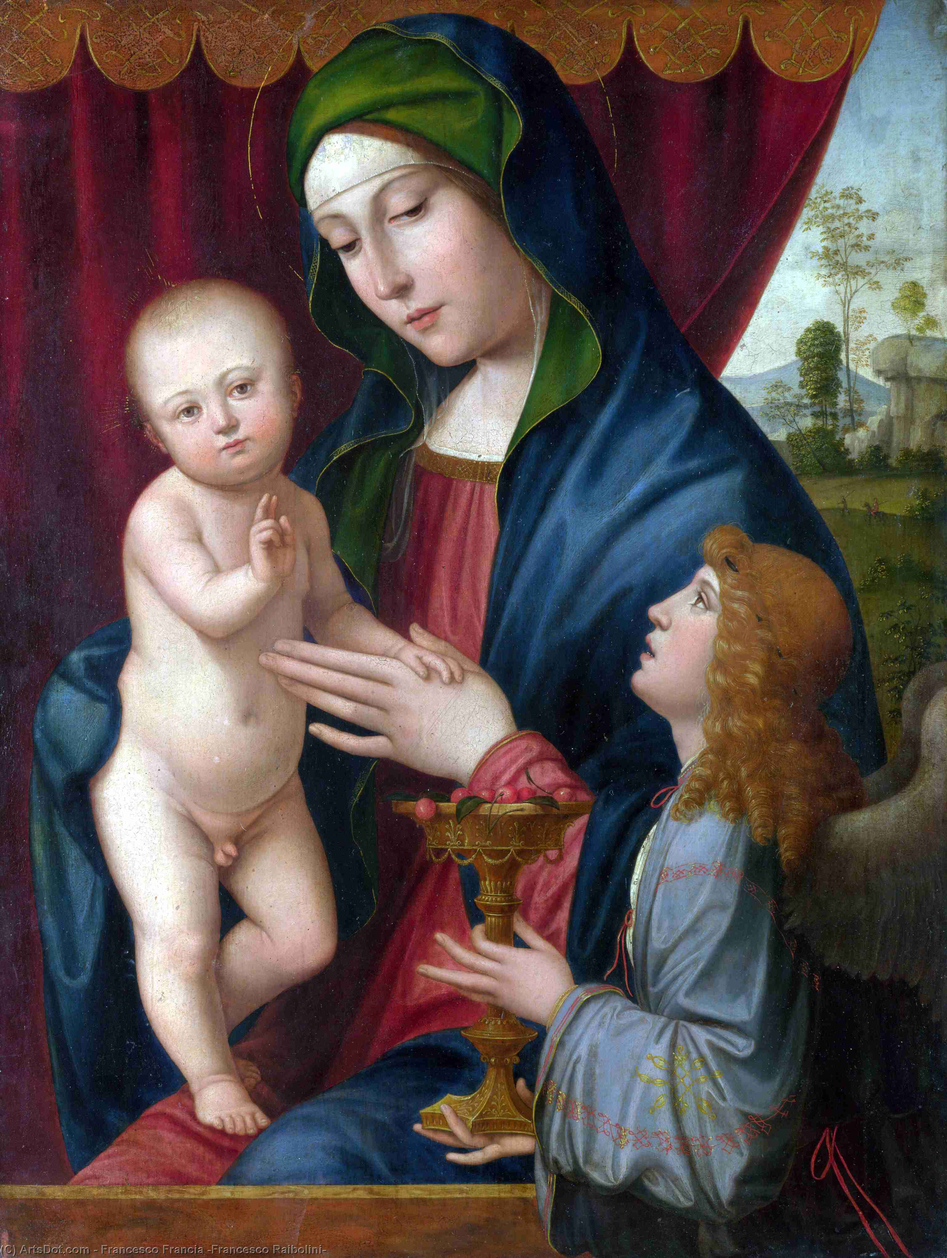 The Virgin And Child With An Angel — Francesco Francia