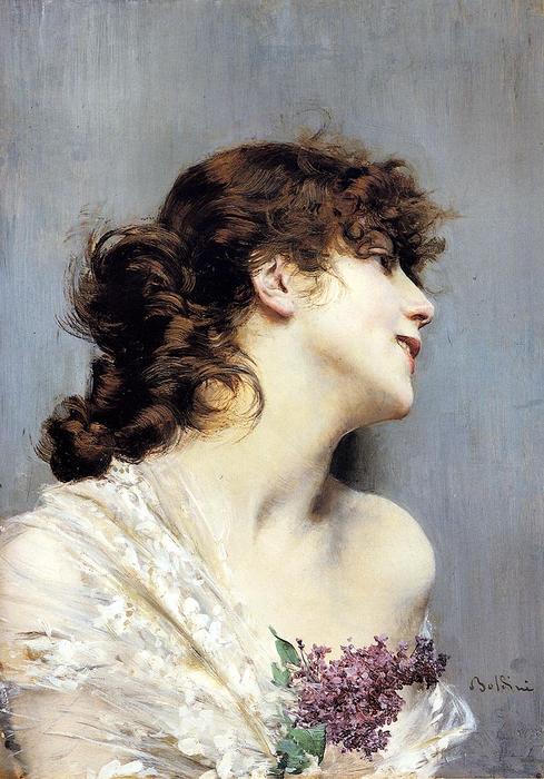 Profile Of A Young Woman — Giovanni Boldini