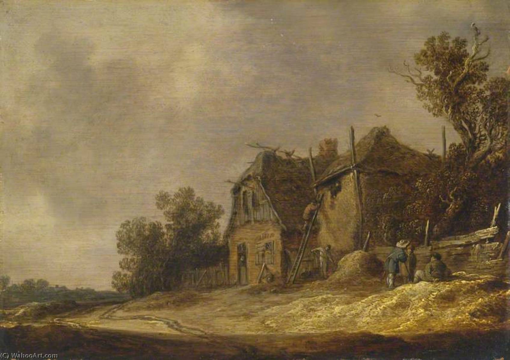 Landscape With A Cottage And A Barn — Jan Van Goyen