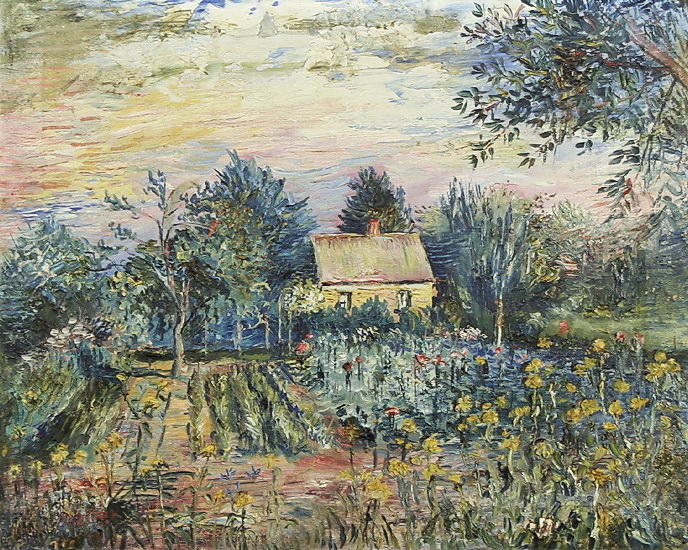 Summer Gardens Near The House — David Davidovich Burliuk
