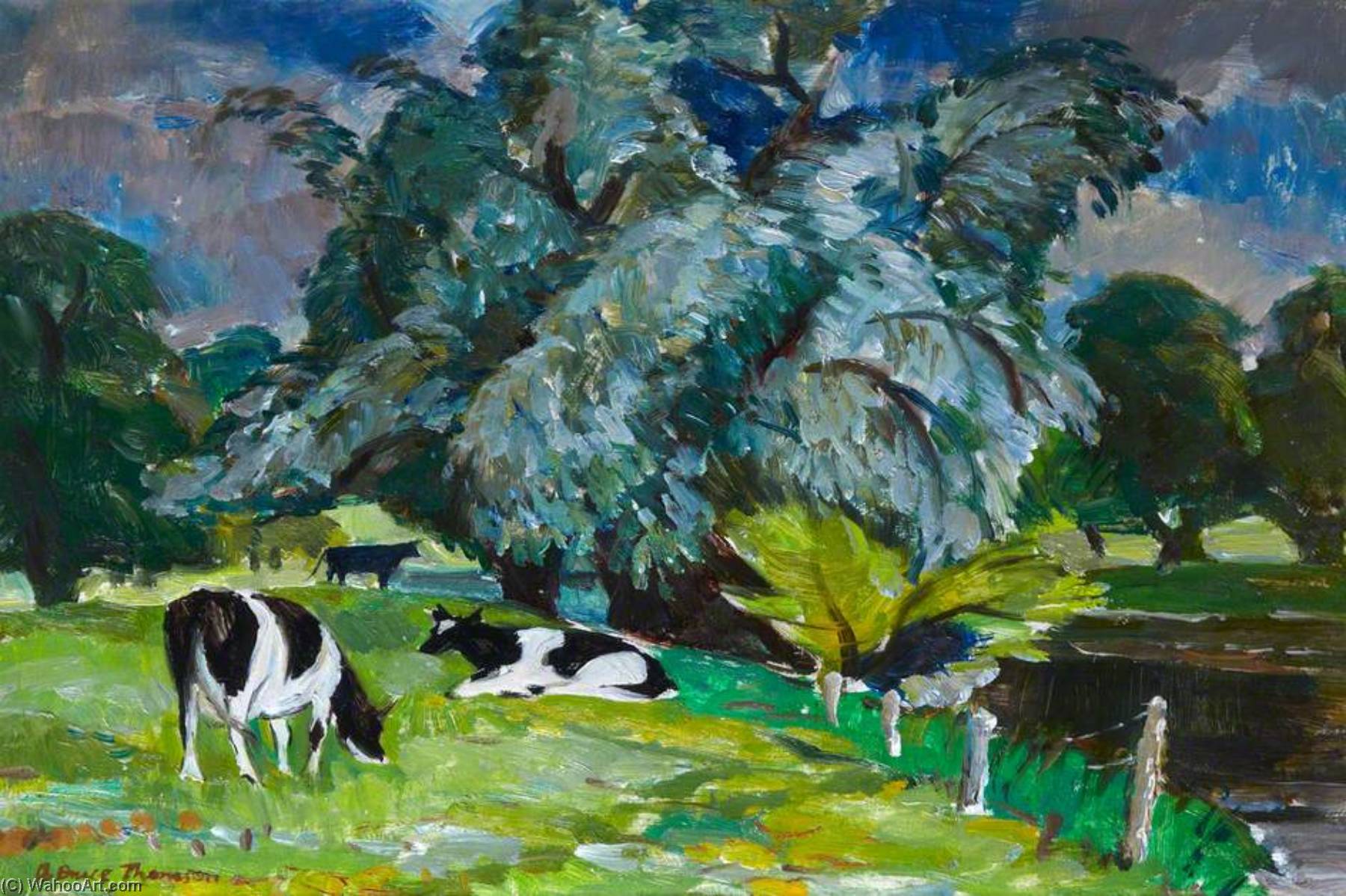 Willow Trees, Cattle And River — Adam Bruce Thomson