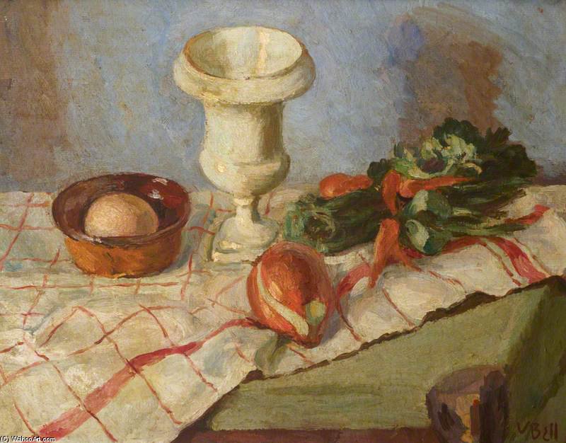 Still Life Of A Vase And Vegetables — Vanessa Bell