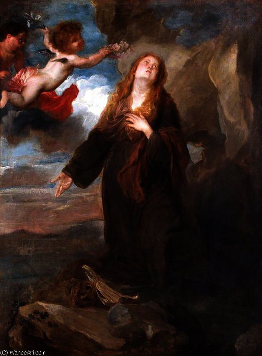 Saint Rosalie Crowned With Roses By Two Angels — Sir Anthony Van Dyck