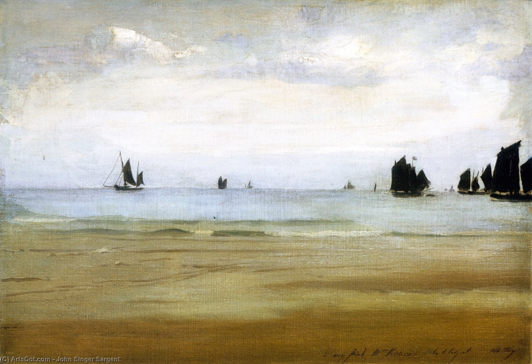 Pescadores De Whitby (también Conocido Como Barcos En Whitby) — John Singer Sargent