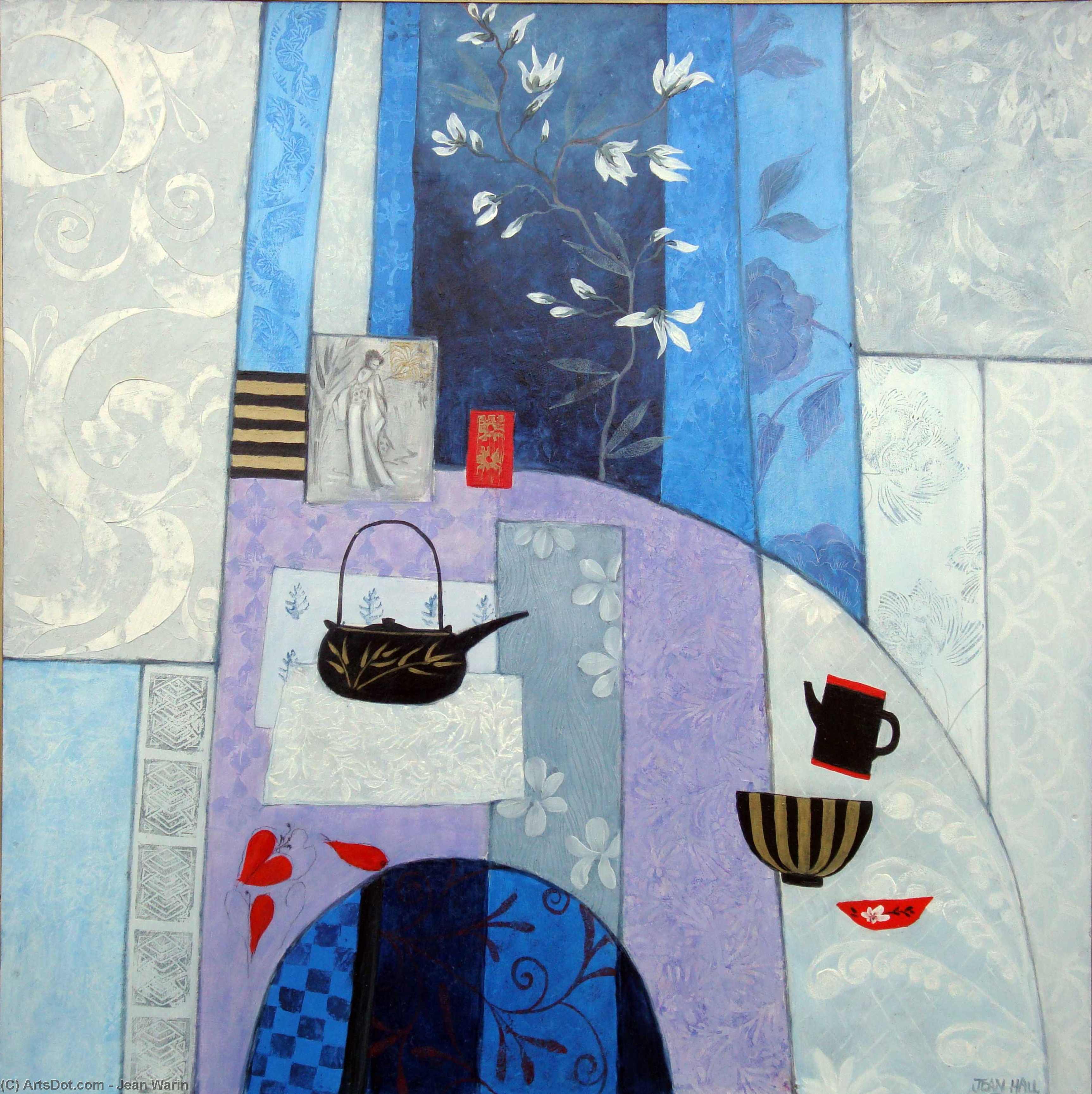 Japanese Composition On Blue — Jean Warin