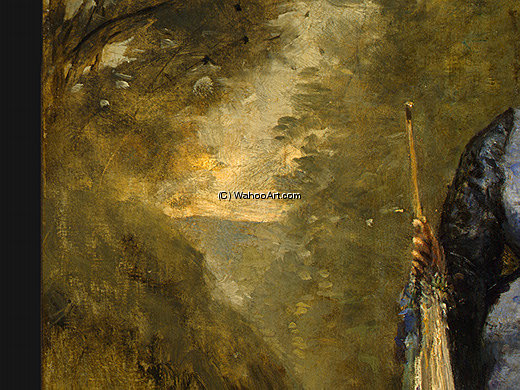 Madame Stumpf And Her Daughter, Detalj 2, Ng Was — Jean-baptiste-camille Corot