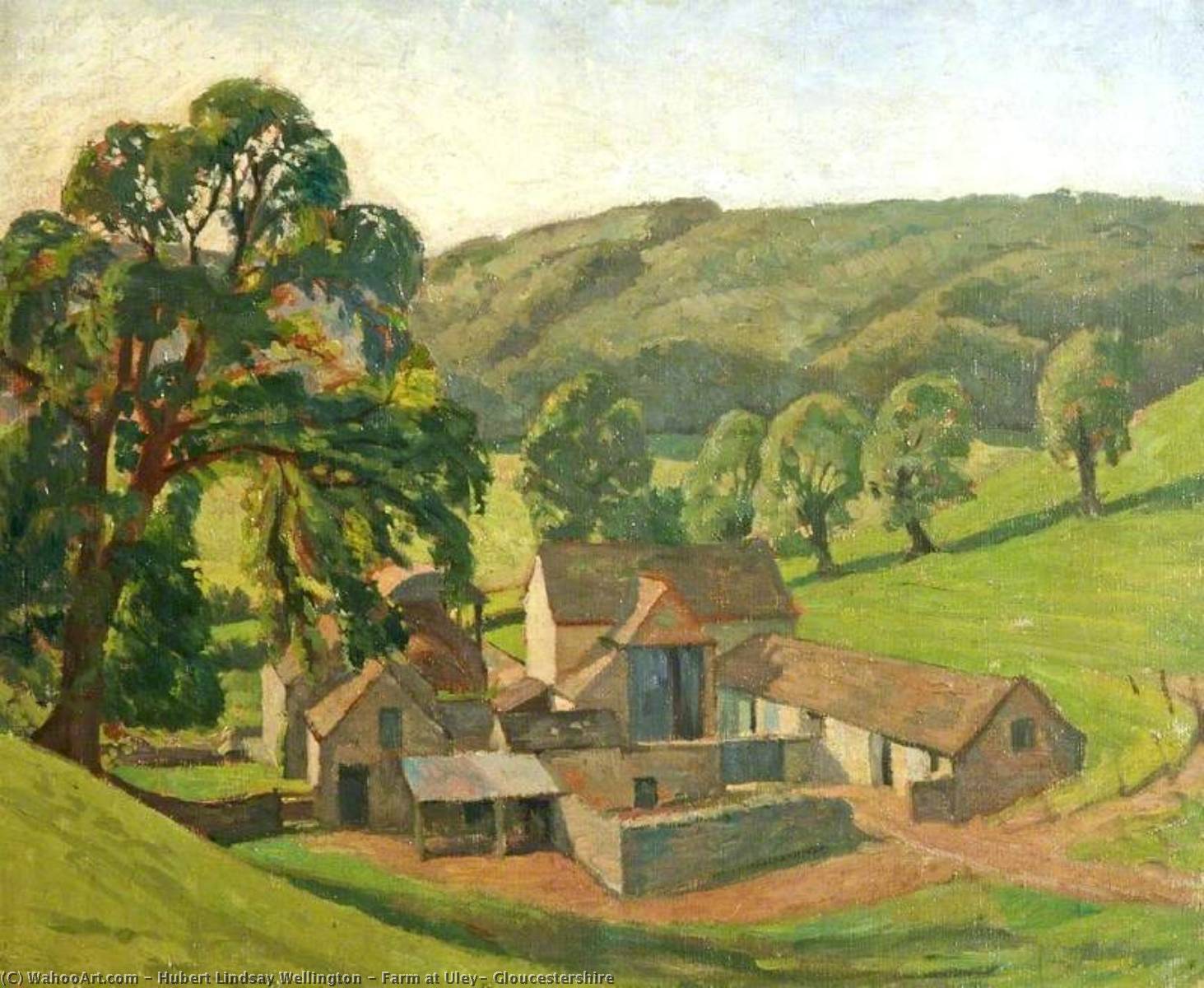 Farm At Uley, Gloucestershire — Hubert Lindsay Wellington