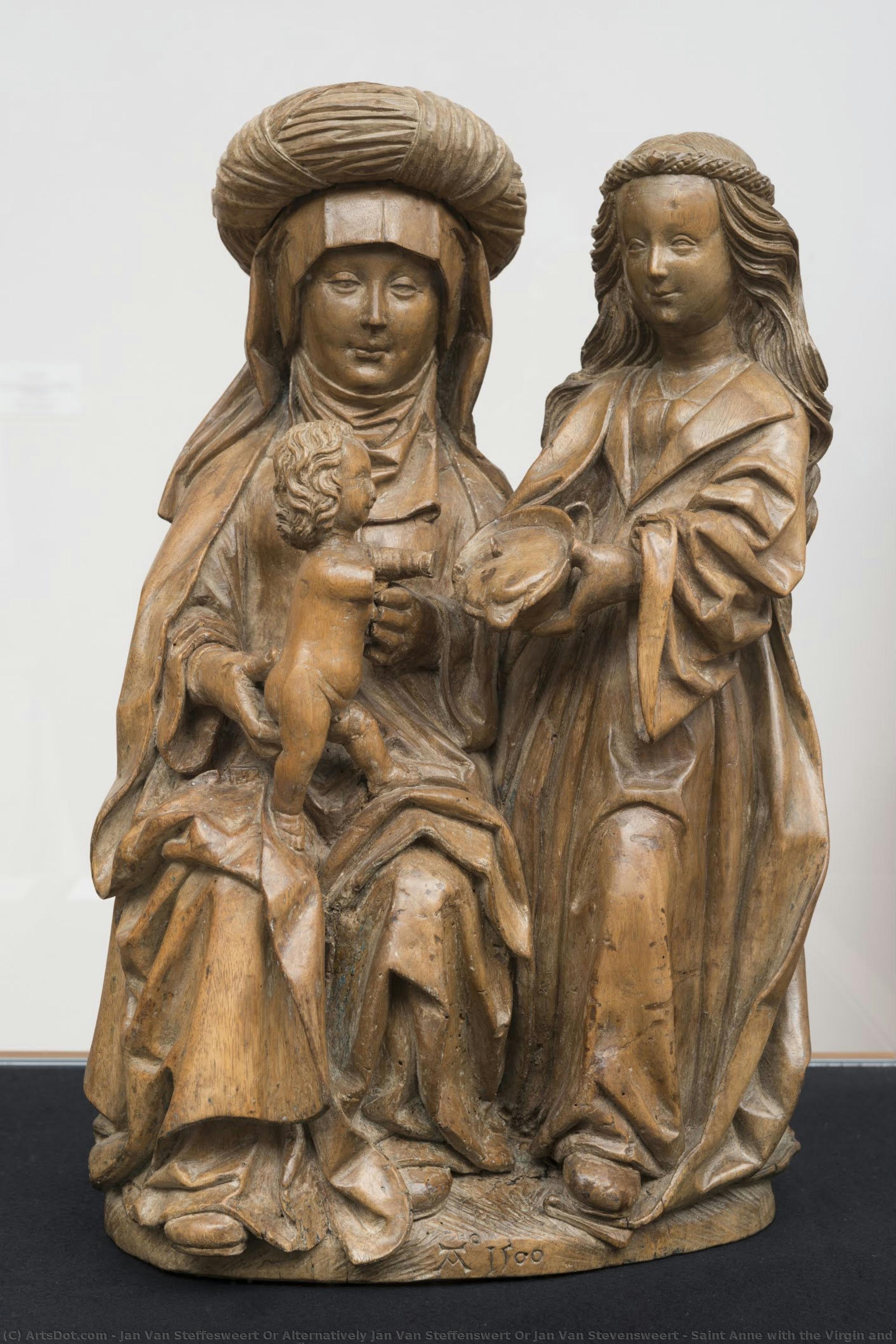 Saint Anne With The Virgin And Child — Jan Van Steffesweert Or Alternatively Jan Van Steffenswert Or Jan Van Stevensweert