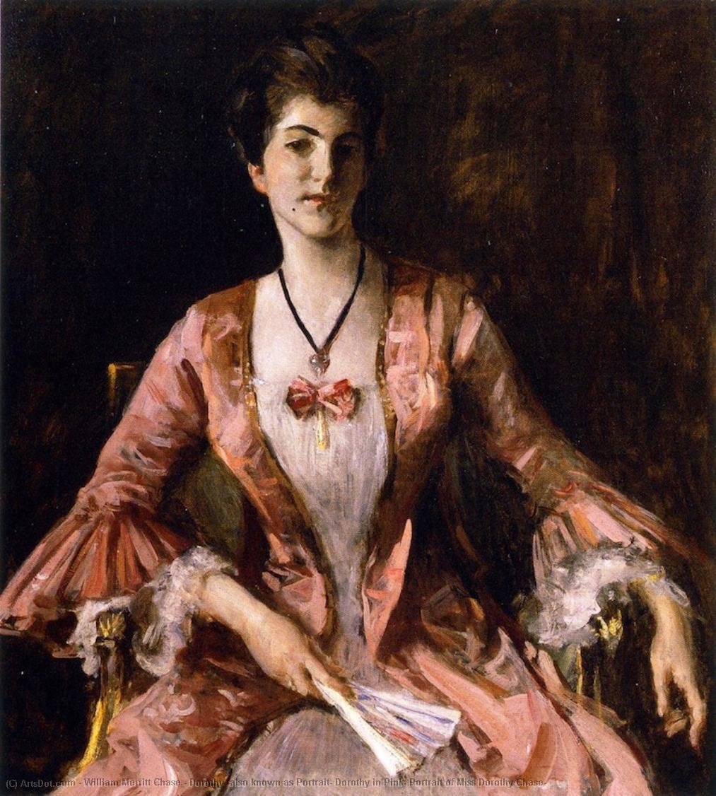 Dorothy (also Known As Portrait: Dorothy In Pink, Portrait Of Miss Dorothy Chase) — William Merritt Chase