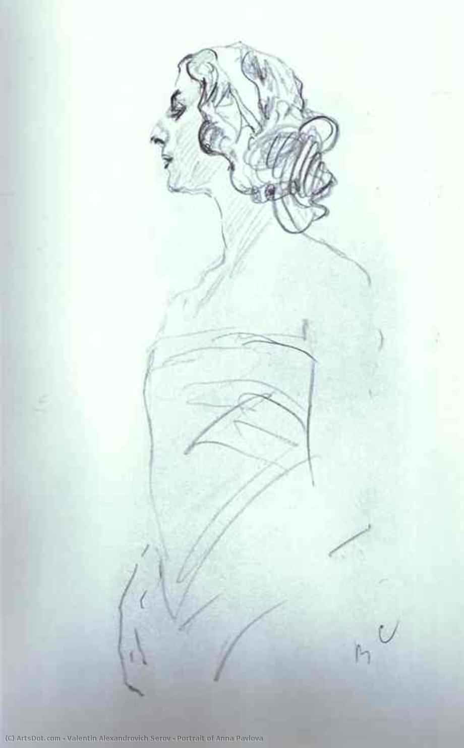 Portrait Of Anna Pavlova — Valentin Alexandrovich Serov