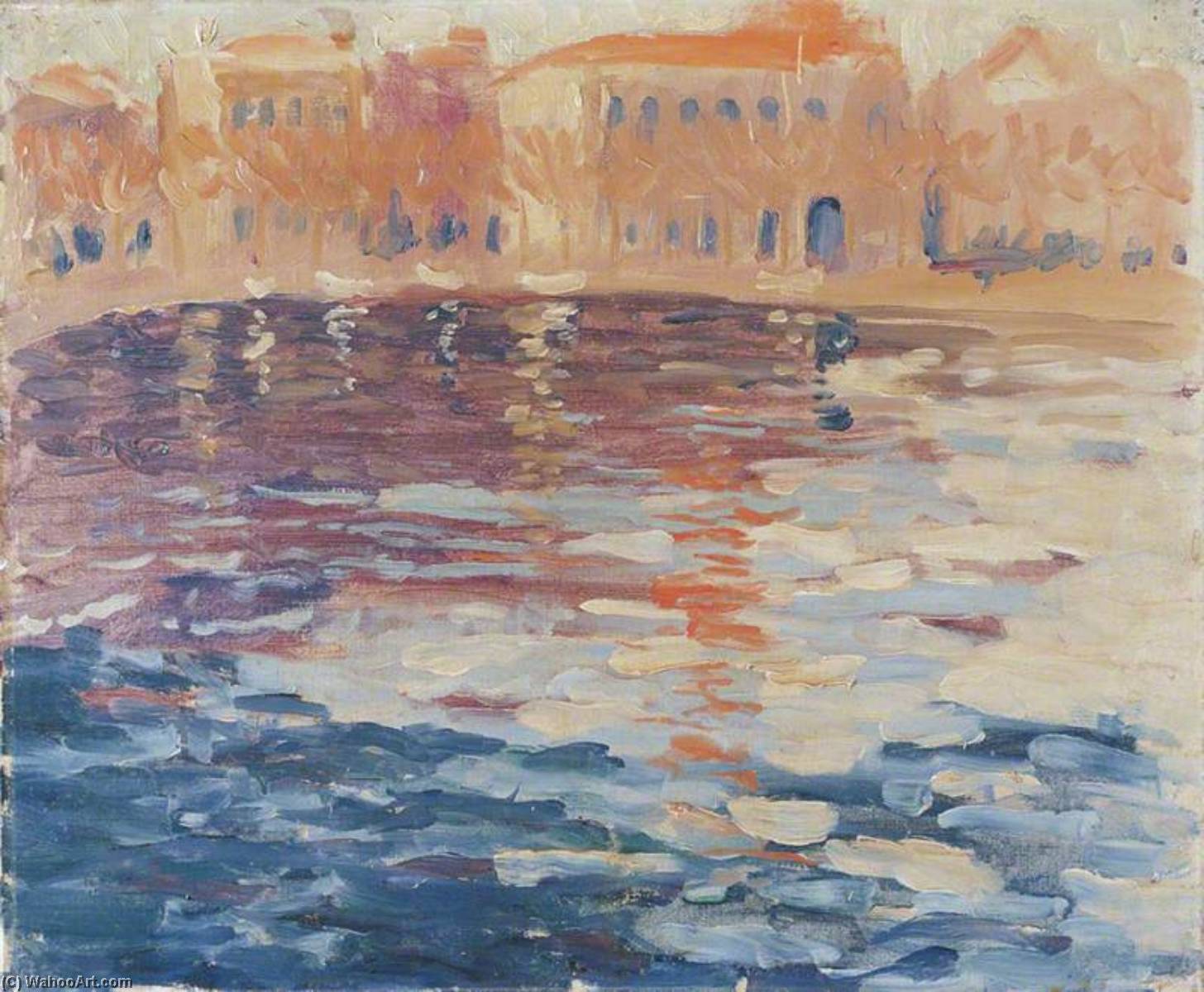 Cannes Harbour At Sunset — Winston Spencer Churchill
