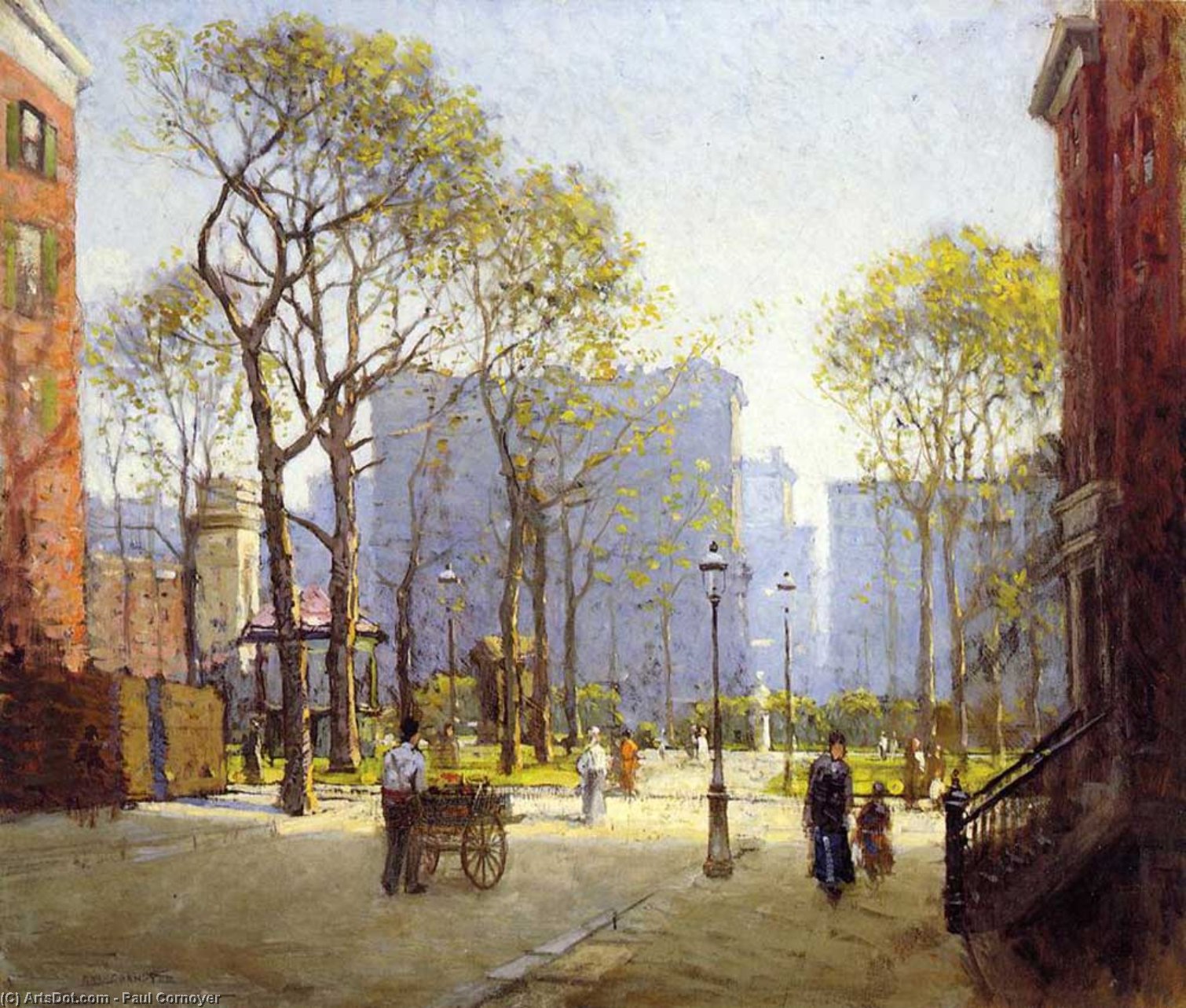 Late Afternoon, Washington Square — Paul Cornoyer