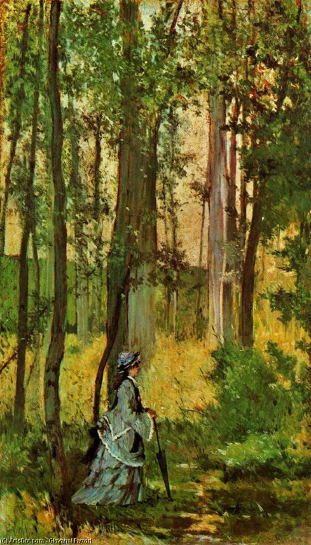 Lady In The Woods — Giovanni Fattori