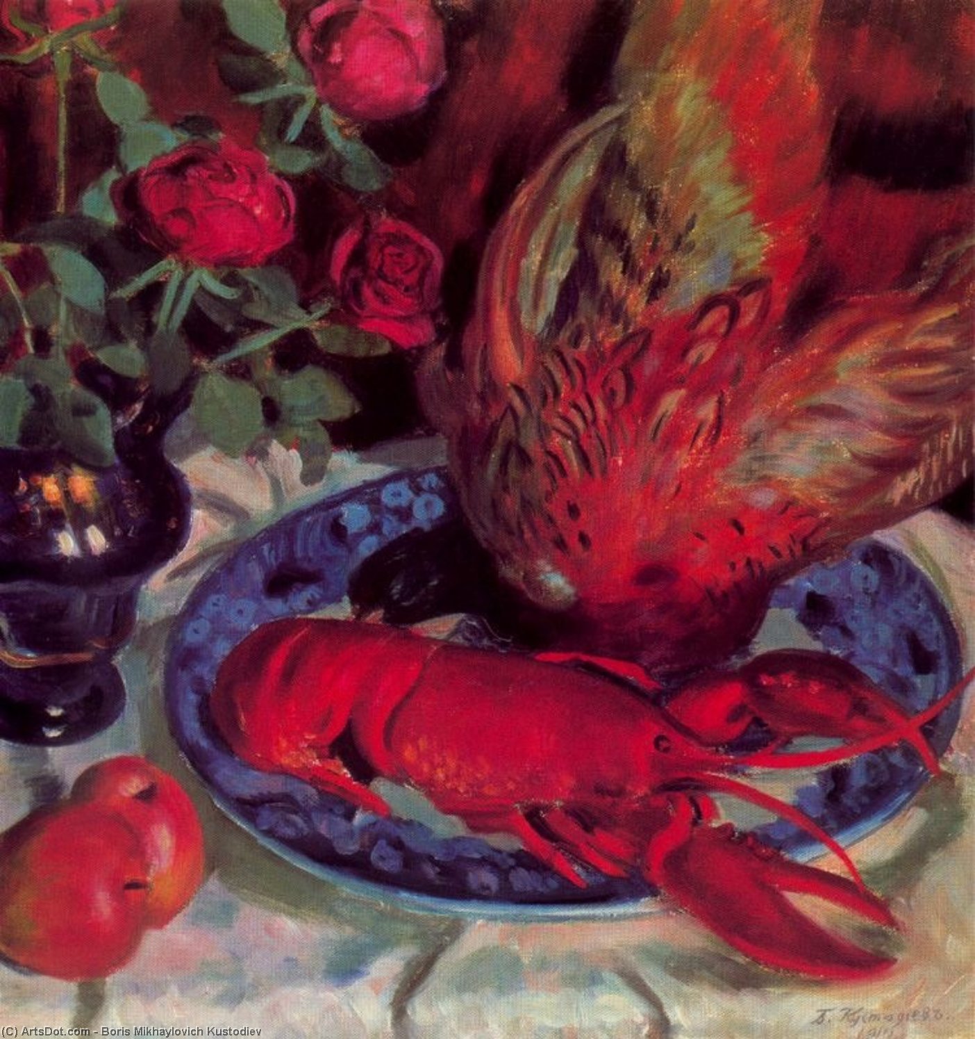 Still Life With Pheasants — Boris Mikhailovich Kustodiev