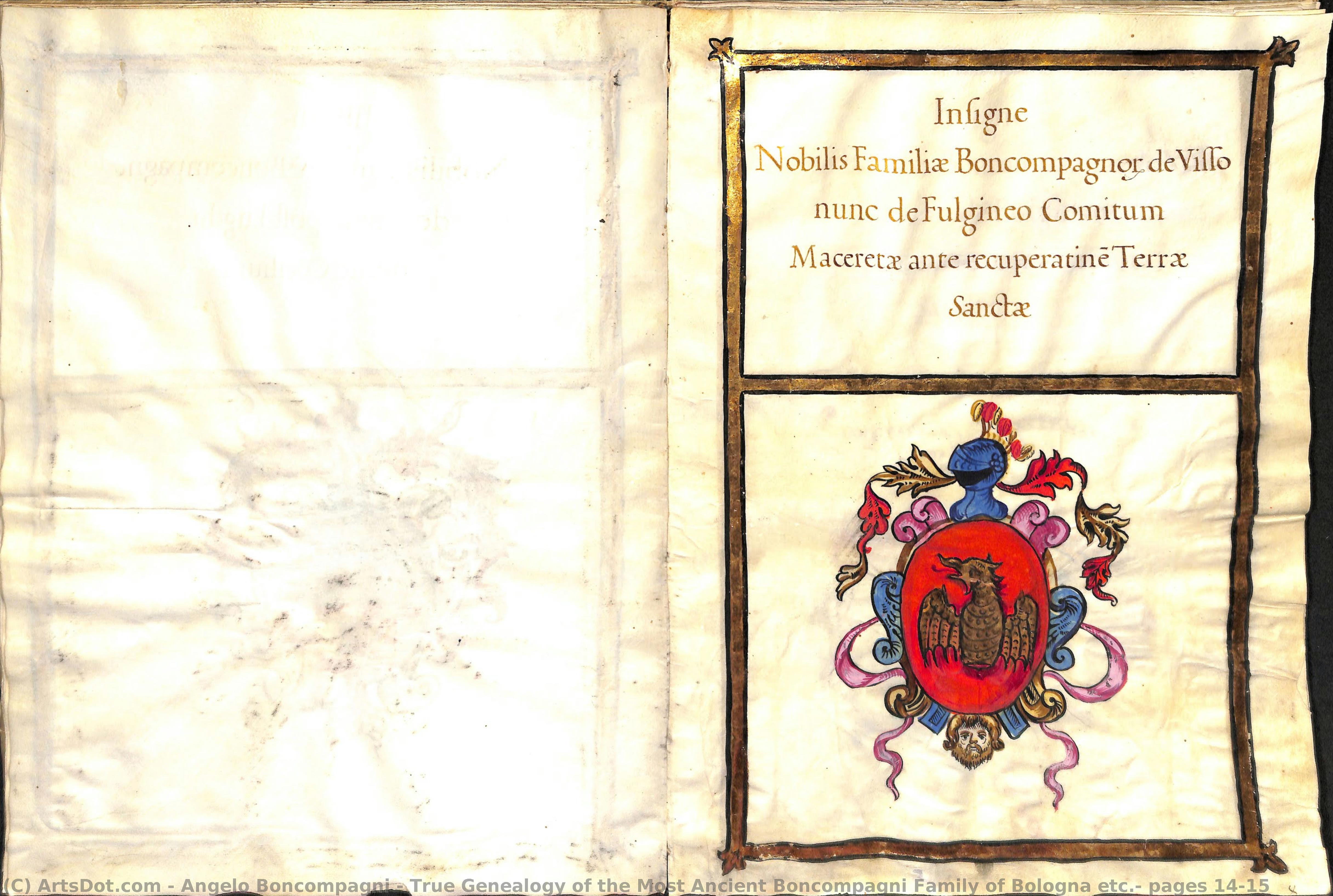 True Genealogy Of The Most Ancient Boncompagni Family Of Bologna Etc.: Pages 14-15 — Angelo Boncompagni