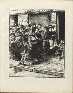 Standing In Line For Potatoes (kartoffelstehen) (plate, Folio 25) From The Periodical Der Bildermann, Vol. 1, No. 12 (september 1916) — Heinrich Zille